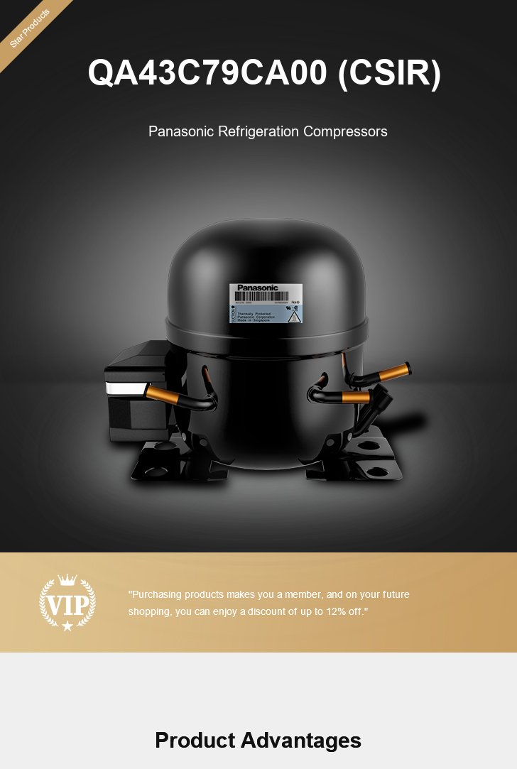 Panasonic Compressor QA43C79CA00 (CSIR), technical parameters pdf, structure diagram